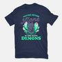 Me And My Demons-womens fitted tee-eduely