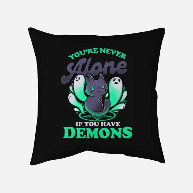 Me And My Demons-none removable cover w insert throw pillow-eduely