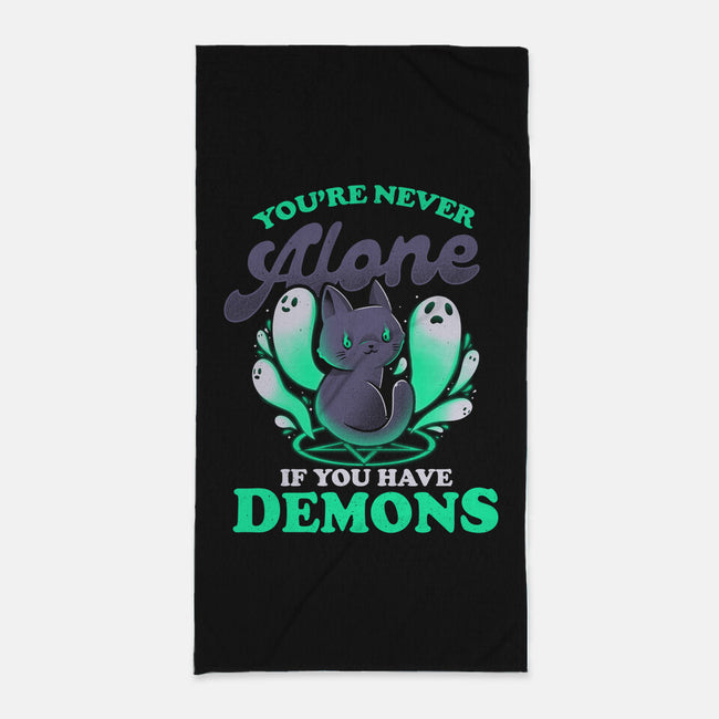 Me And My Demons-none beach towel-eduely