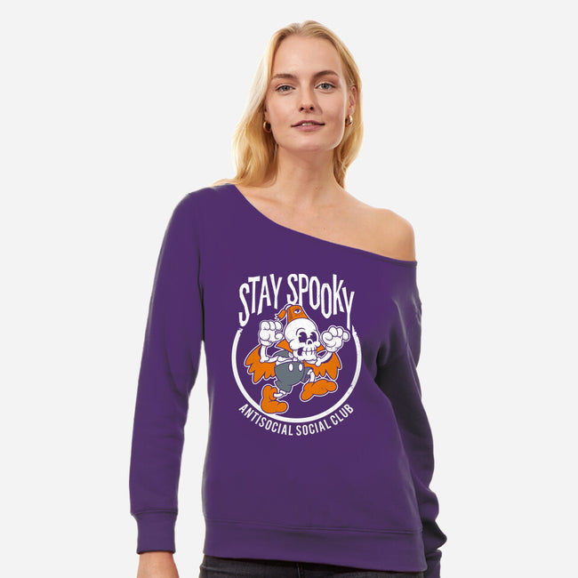 Spooky Club-womens off shoulder sweatshirt-Nemons