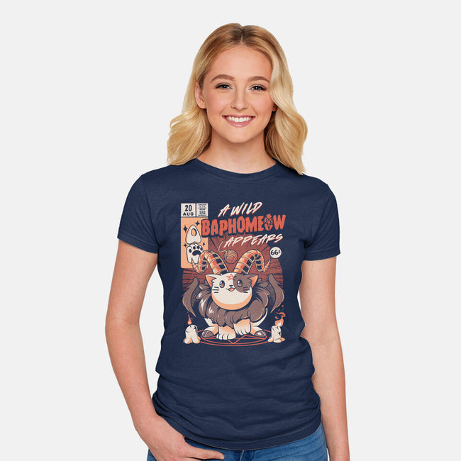 Baphomeow-womens fitted tee-ilustrata