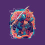 Sakura Floral Samurai-none removable cover w insert throw pillow-Bruno Mota