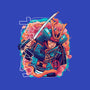 Sakura Floral Samurai-none removable cover w insert throw pillow-Bruno Mota