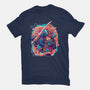 Sakura Floral Samurai-womens fitted tee-Bruno Mota