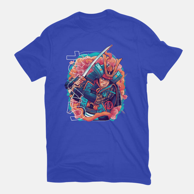 Sakura Floral Samurai-womens fitted tee-Bruno Mota