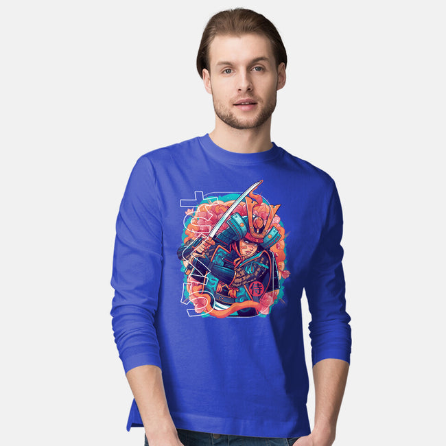 Sakura Floral Samurai-mens long sleeved tee-Bruno Mota