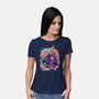 Sakura Floral Samurai-womens basic tee-Bruno Mota