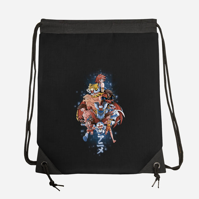 First Anime Heroes-none drawstring bag-Skullpy