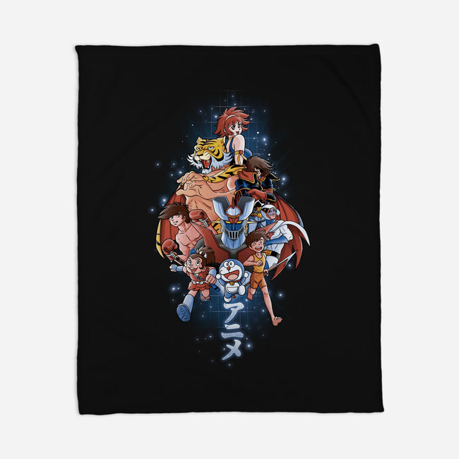 First Anime Heroes-none fleece blanket-Skullpy