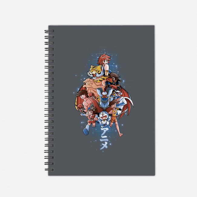 First Anime Heroes-none dot grid notebook-Skullpy