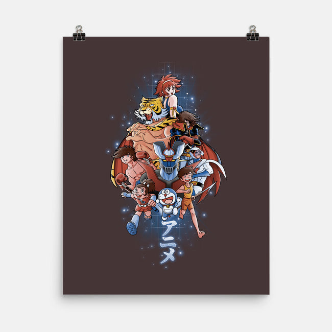 First Anime Heroes-none matte poster-Skullpy