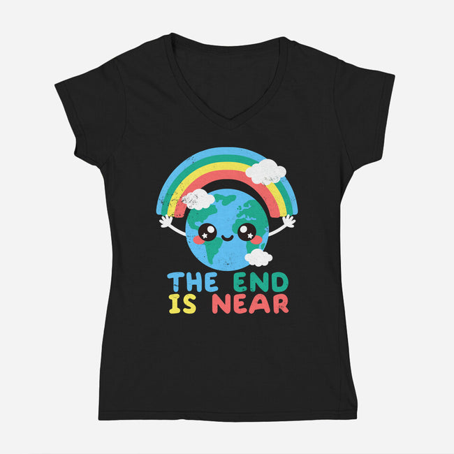 End Is Near-womens v-neck tee-NemiMakeit