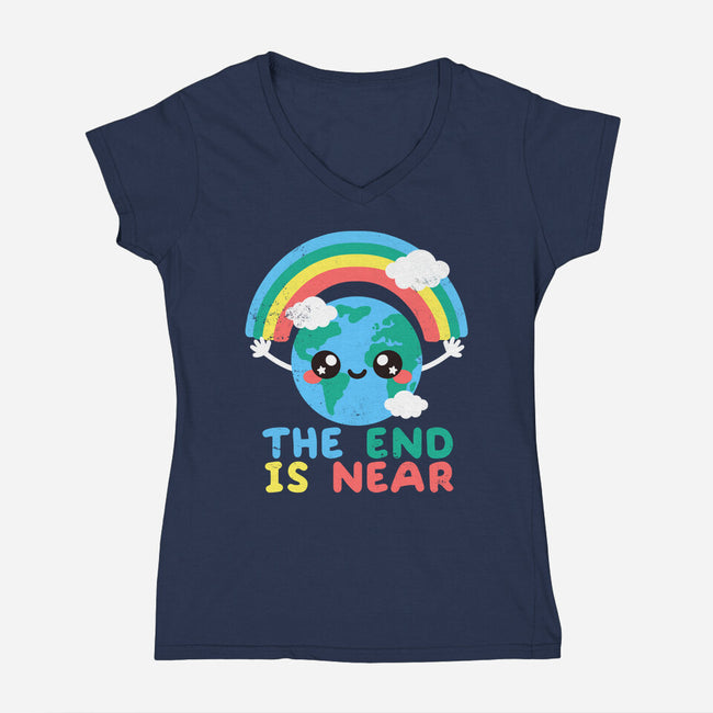 End Is Near-womens v-neck tee-NemiMakeit