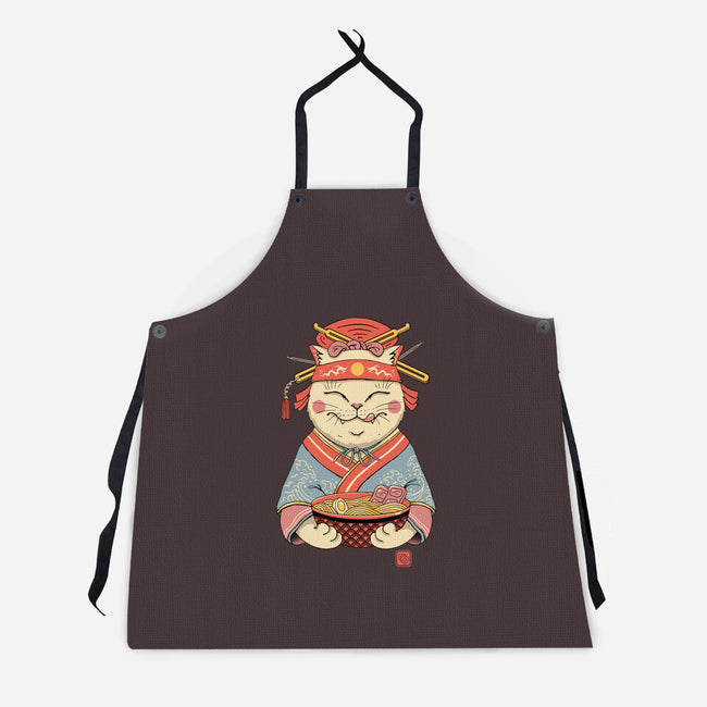 Geisha Neko Ramen-unisex kitchen apron-vp021