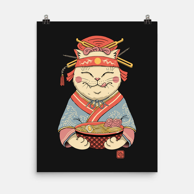 Geisha Neko Ramen-none matte poster-vp021