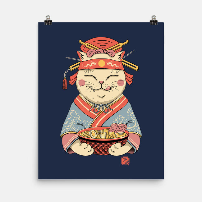 Geisha Neko Ramen-none matte poster-vp021