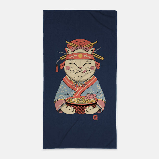 Geisha Neko Ramen-none beach towel-vp021