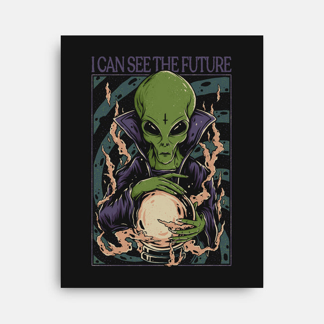 I Can See The Future-none stretched canvas-Slikfreakdesign