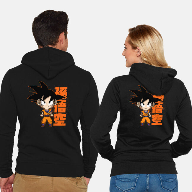 Son Goku Chibi-unisex zip-up sweatshirt-Diegobadutees