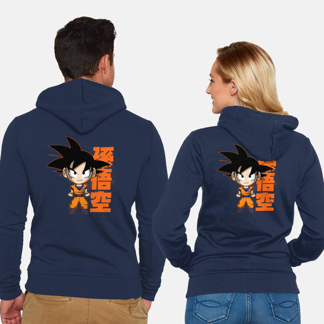 Son Goku Chibi-unisex zip-up sweatshirt-Diegobadutees