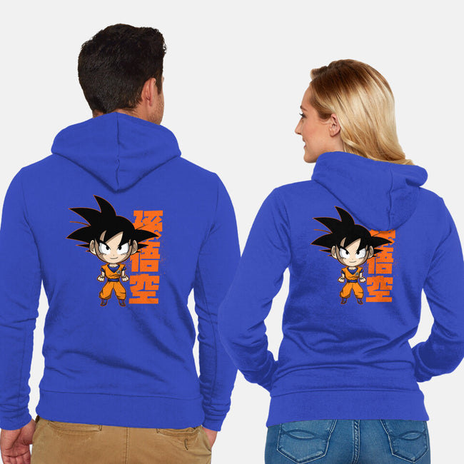 Son Goku Chibi-unisex zip-up sweatshirt-Diegobadutees