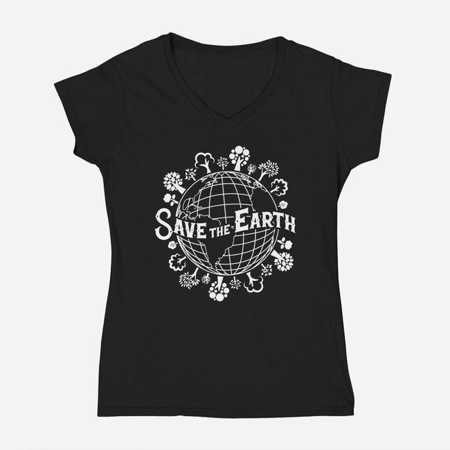 Save Our Planet-womens v-neck tee-DrMonekers