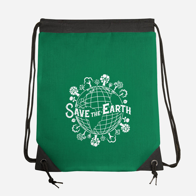 Save Our Planet-none drawstring bag-DrMonekers