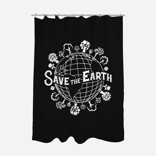 Save Our Planet-none polyester shower curtain-DrMonekers