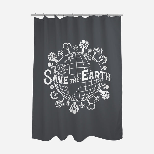 Save Our Planet-none polyester shower curtain-DrMonekers