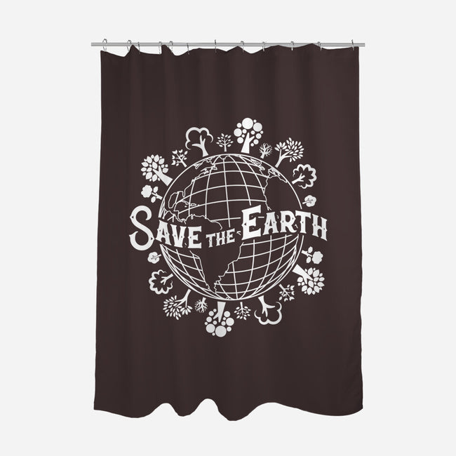 Save Our Planet-none polyester shower curtain-DrMonekers