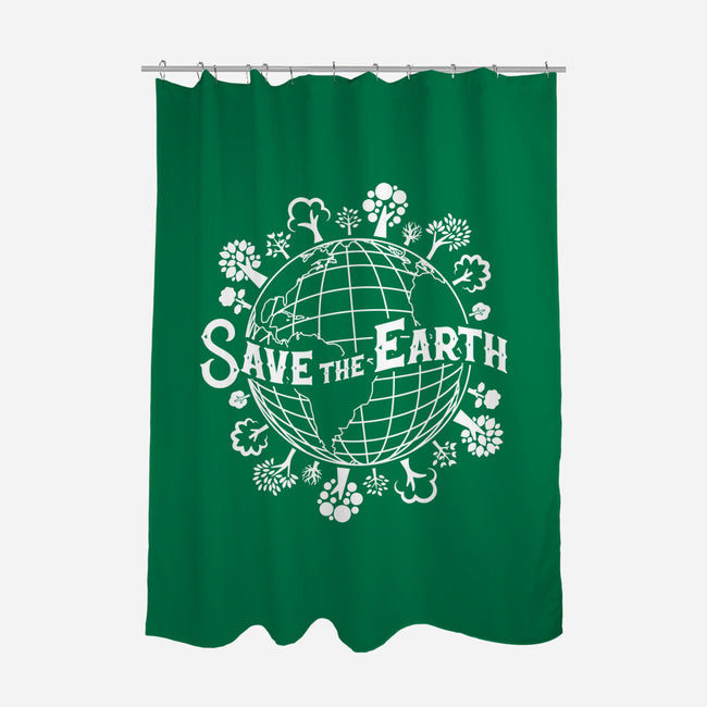 Save Our Planet-none polyester shower curtain-DrMonekers