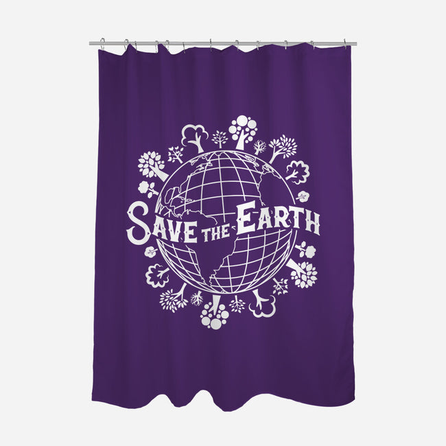 Save Our Planet-none polyester shower curtain-DrMonekers