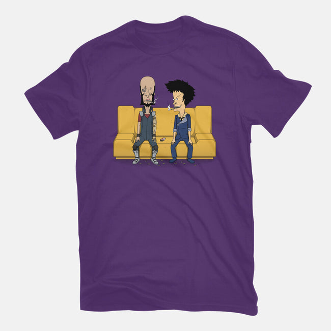 Stupid Space Cowboys-womens fitted tee-pigboom