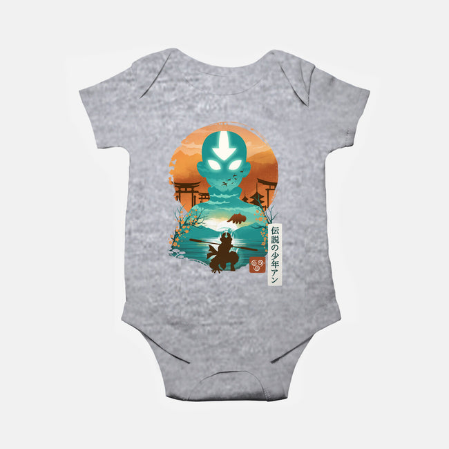 Ukiyo E Airbender-baby basic onesie-dandingeroz