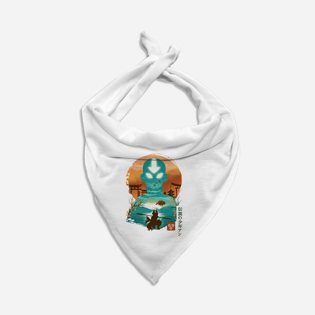 Ukiyo E Airbender-dog bandana pet collar-dandingeroz