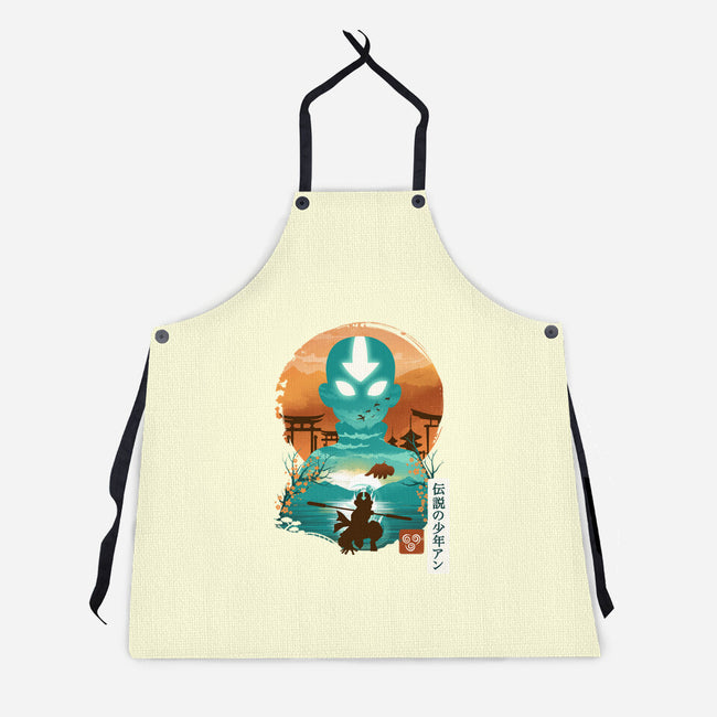 Ukiyo E Airbender-unisex kitchen apron-dandingeroz