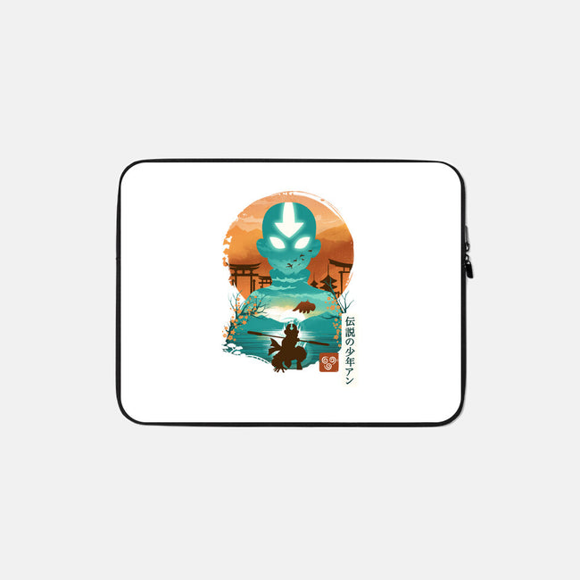 Ukiyo E Airbender-none zippered laptop sleeve-dandingeroz