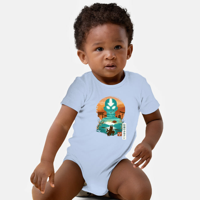 Ukiyo E Airbender-baby basic onesie-dandingeroz