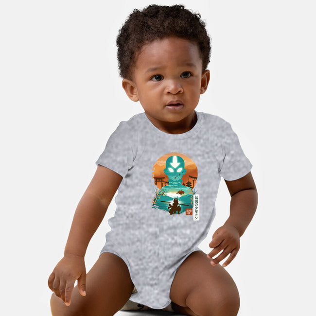 Ukiyo E Airbender-baby basic onesie-dandingeroz