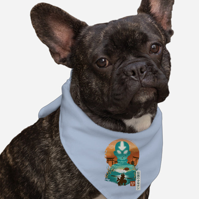 Ukiyo E Airbender-dog bandana pet collar-dandingeroz