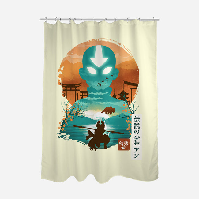 Ukiyo E Airbender-none polyester shower curtain-dandingeroz