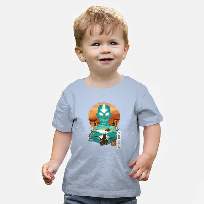 Ukiyo E Airbender-baby basic tee-dandingeroz