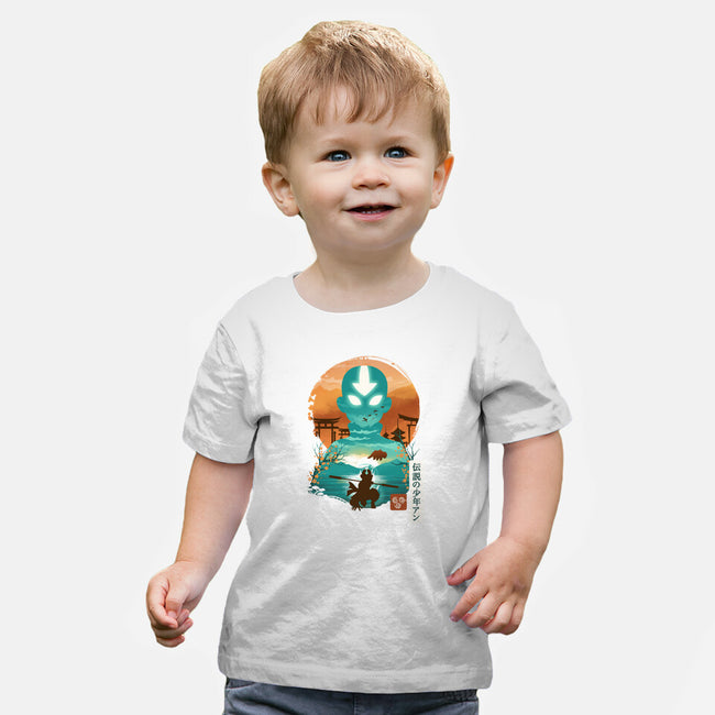 Ukiyo E Airbender-baby basic tee-dandingeroz