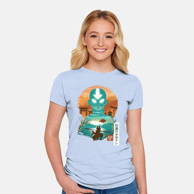 Ukiyo E Airbender-womens fitted tee-dandingeroz