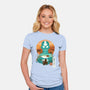 Ukiyo E Airbender-womens fitted tee-dandingeroz