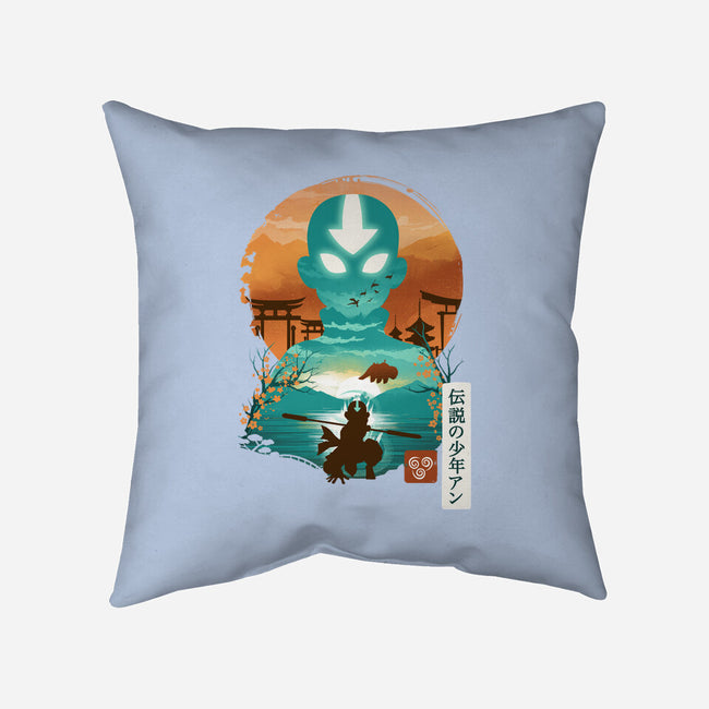 Ukiyo E Airbender-none removable cover throw pillow-dandingeroz