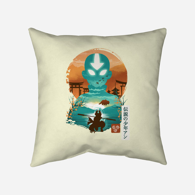 Ukiyo E Airbender-none removable cover throw pillow-dandingeroz