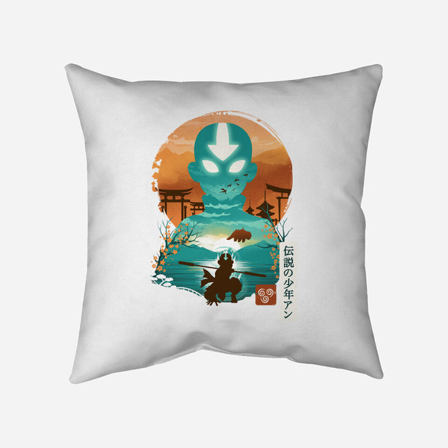 Ukiyo E Airbender-none removable cover throw pillow-dandingeroz