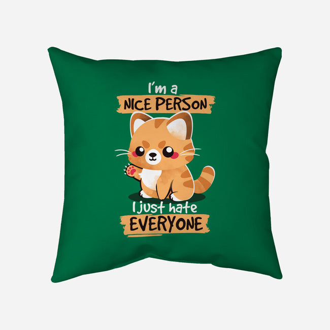 Nice Person-none removable cover w insert throw pillow-NemiMakeit