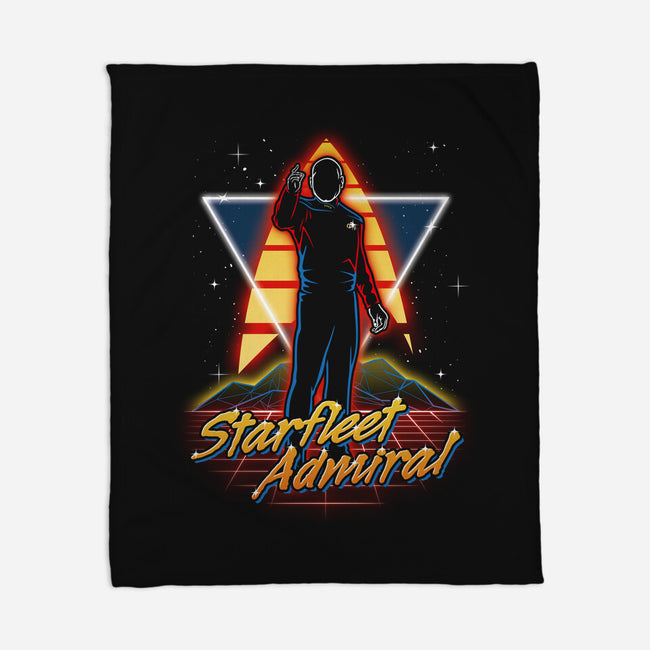 Retro Starfleet Admiral-none fleece blanket-Olipop